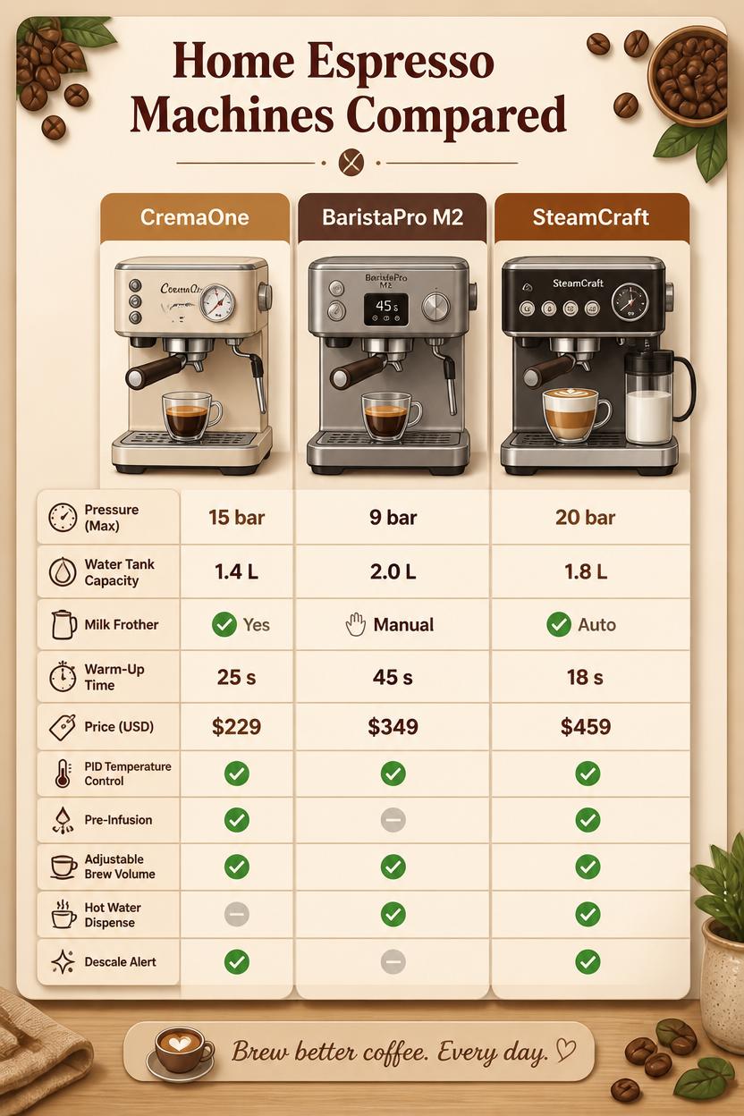 Espresso Machines Compared