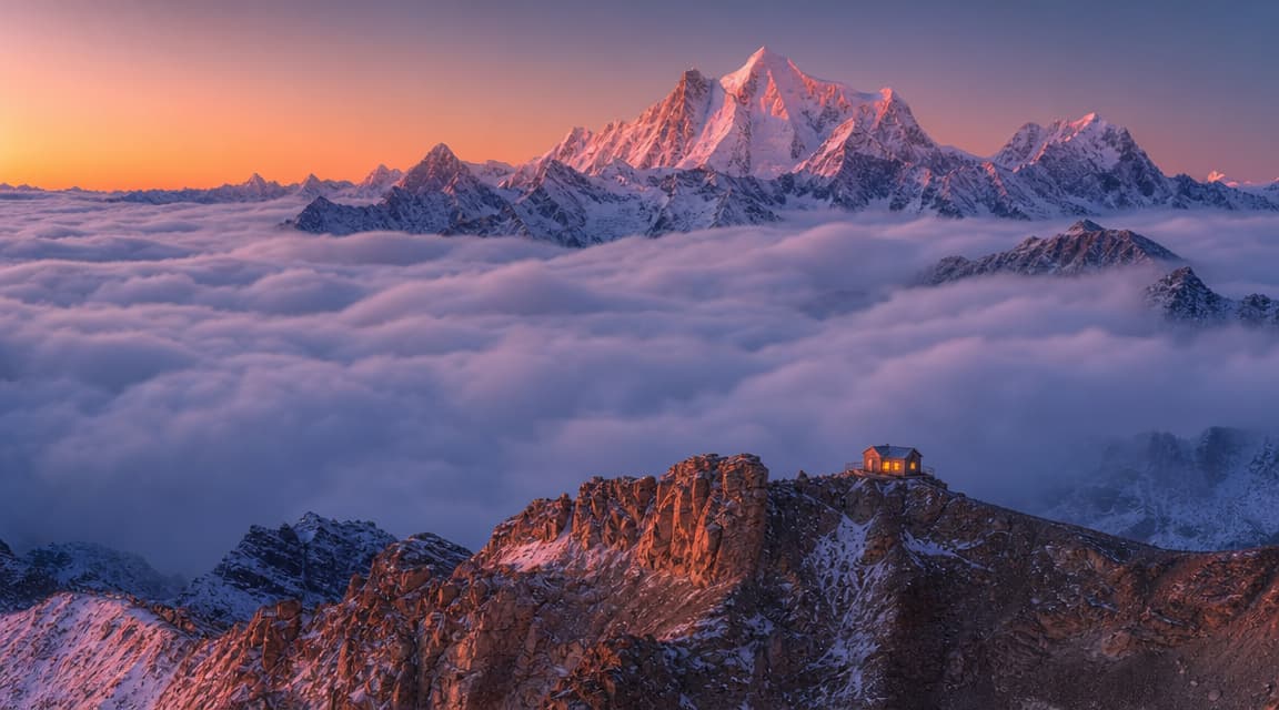 云海之上的雪峰