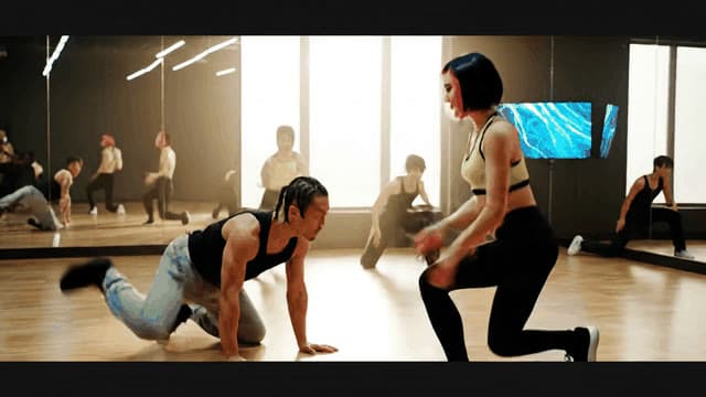 A 'day in the life' of a cutting-edge urban dance crew rehearsing for a global competition. Showcase their intense training, creative choreography sessions, high-tech stage setups, team dynamics, a...