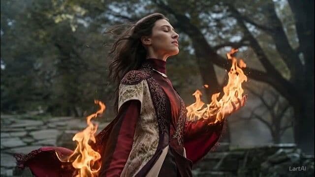 Dark Fantasy Mage Fire Spell