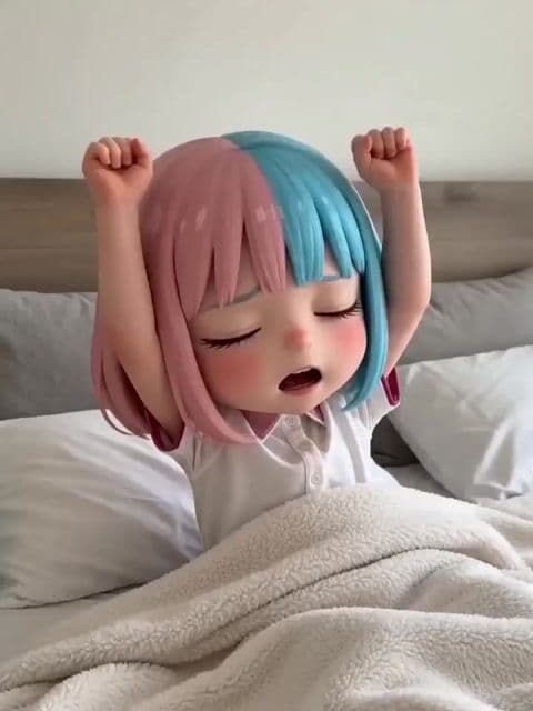 Anime Girl Morning School Rush
