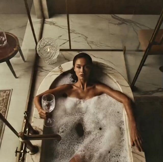 Luxurious Marble Bathroom Cinematic Scene