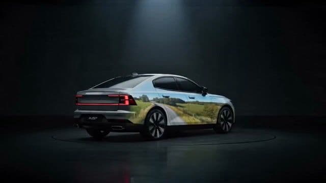 Modern SUV Drives Through Projected Countryside